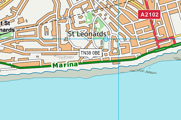 TN38 0BE map - OS VectorMap District (Ordnance Survey)