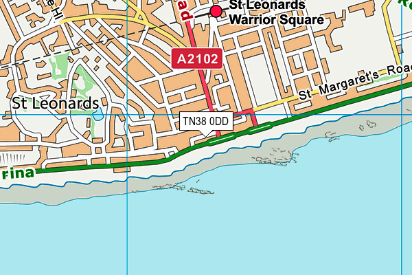 TN38 0DD map - OS VectorMap District (Ordnance Survey)