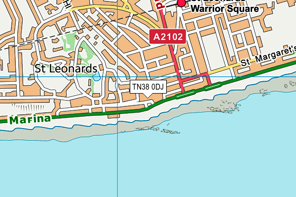 TN38 0DJ map - OS VectorMap District (Ordnance Survey)