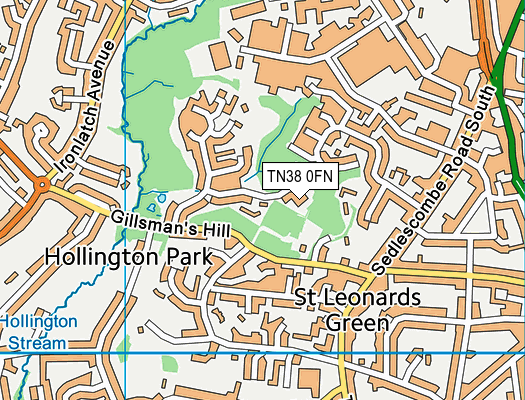 TN38 0FN map - OS VectorMap District (Ordnance Survey)