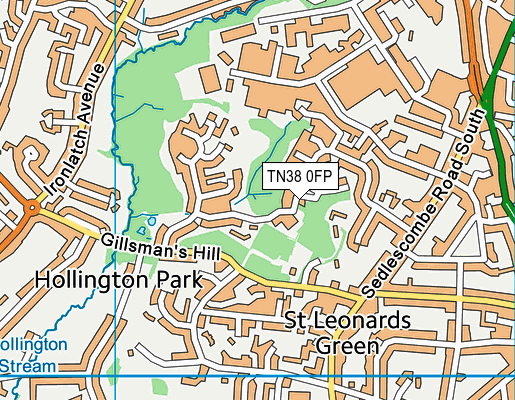 TN38 0FP map - OS VectorMap District (Ordnance Survey)