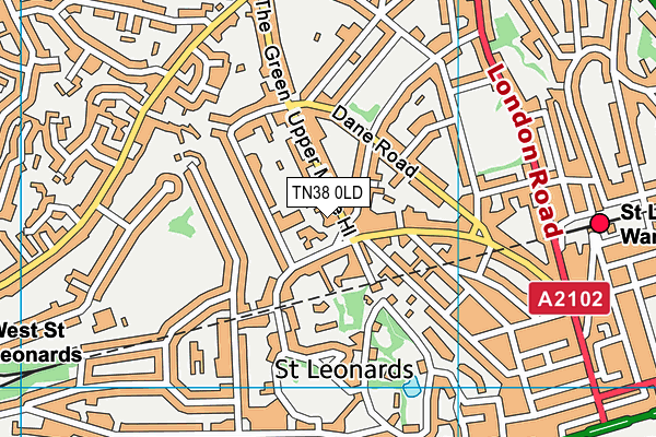 TN38 0LD map - OS VectorMap District (Ordnance Survey)