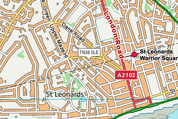 TN38 0LE map - OS VectorMap District (Ordnance Survey)