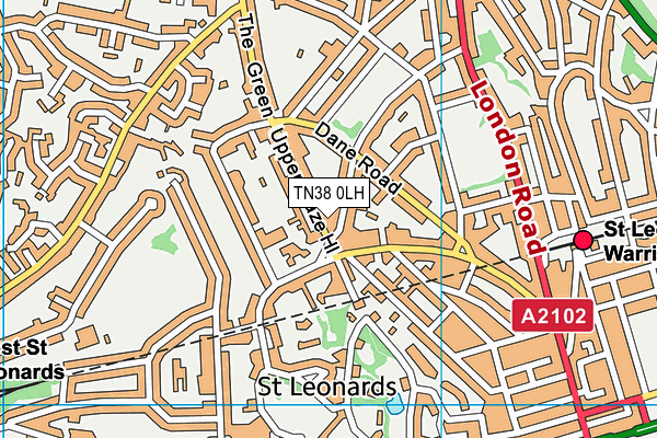 TN38 0LH map - OS VectorMap District (Ordnance Survey)