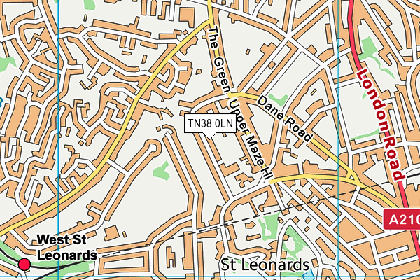 TN38 0LN map - OS VectorMap District (Ordnance Survey)