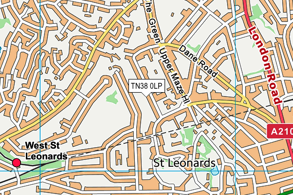 TN38 0LP map - OS VectorMap District (Ordnance Survey)