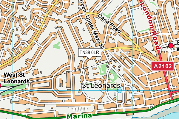 TN38 0LR map - OS VectorMap District (Ordnance Survey)