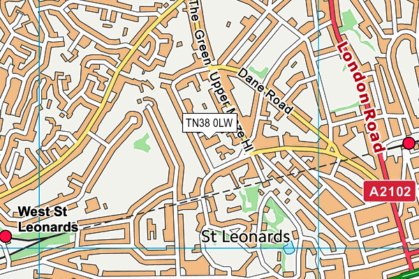 TN38 0LW map - OS VectorMap District (Ordnance Survey)
