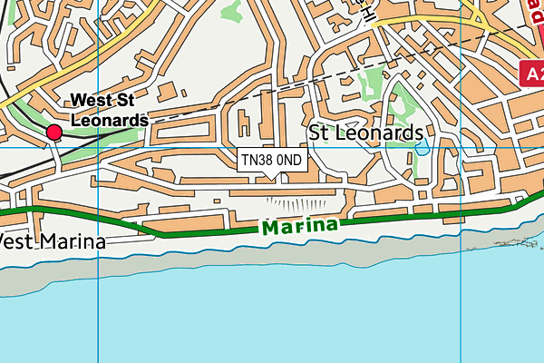 TN38 0ND map - OS VectorMap District (Ordnance Survey)