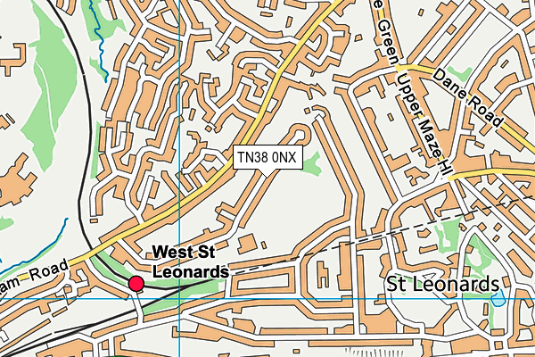 St Leonards Church of England Primary Academy map (TN38 0NX) - OS VectorMap District (Ordnance Survey)