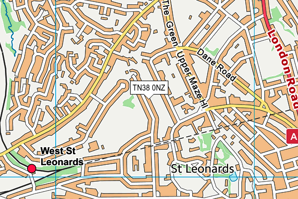 TN38 0NZ map - OS VectorMap District (Ordnance Survey)