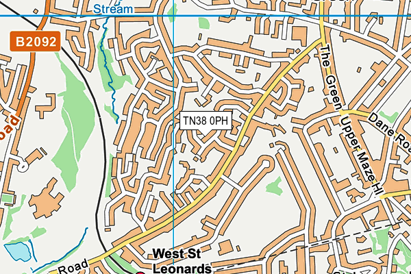 TN38 0PH map - OS VectorMap District (Ordnance Survey)