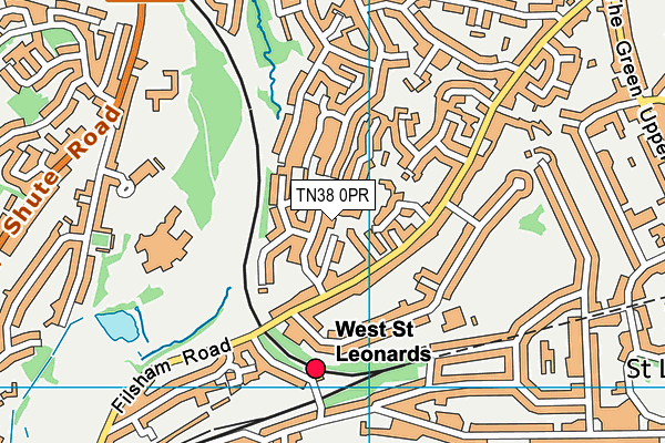 TN38 0PR map - OS VectorMap District (Ordnance Survey)