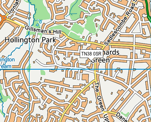 TN38 0SR map - OS VectorMap District (Ordnance Survey)