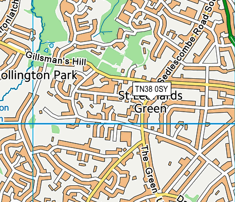 TN38 0SY map - OS VectorMap District (Ordnance Survey)