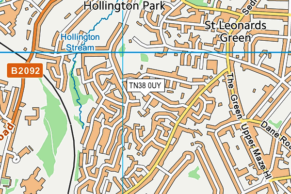 TN38 0UY map - OS VectorMap District (Ordnance Survey)