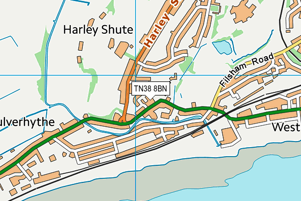 TN38 8BN map - OS VectorMap District (Ordnance Survey)