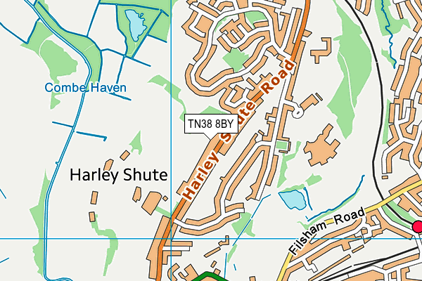 TN38 8BY map - OS VectorMap District (Ordnance Survey)