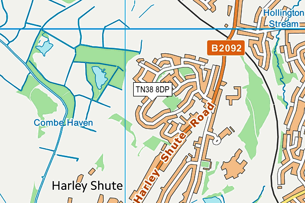 TN38 8DP map - OS VectorMap District (Ordnance Survey)