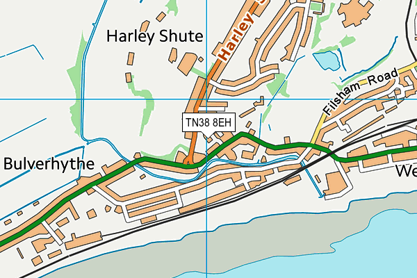 TN38 8EH map - OS VectorMap District (Ordnance Survey)