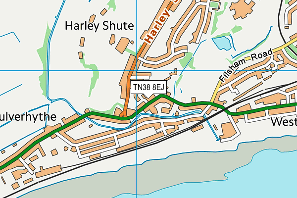 TN38 8EJ map - OS VectorMap District (Ordnance Survey)