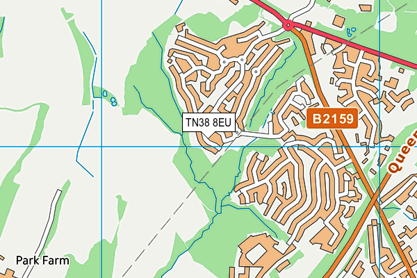 TN38 8EU map - OS VectorMap District (Ordnance Survey)