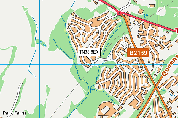 TN38 8EX map - OS VectorMap District (Ordnance Survey)