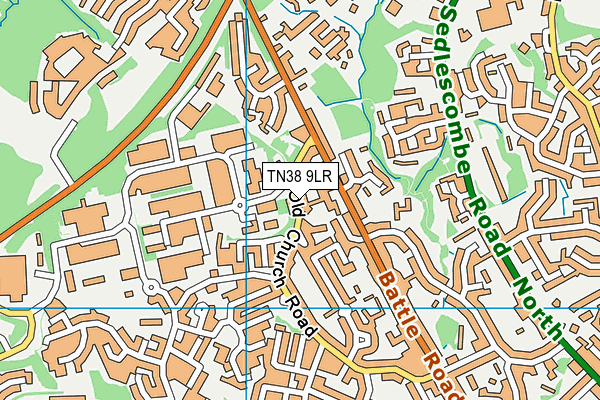 TN38 9LR map - OS VectorMap District (Ordnance Survey)