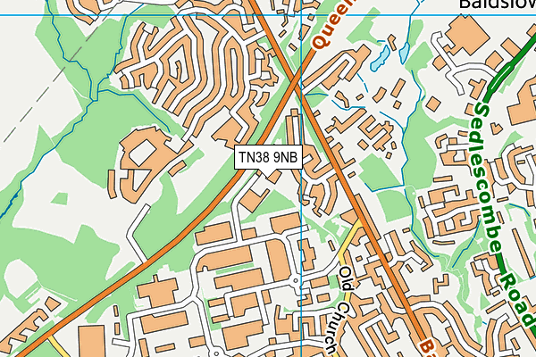 TN38 9NB map - OS VectorMap District (Ordnance Survey)