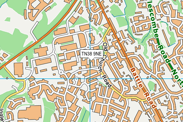 TN38 9NE map - OS VectorMap District (Ordnance Survey)