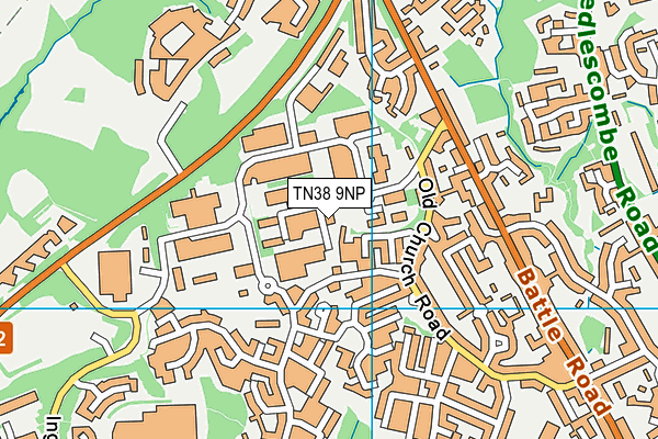 TN38 9NP map - OS VectorMap District (Ordnance Survey)