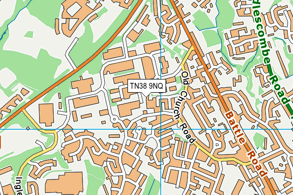 TN38 9NQ map - OS VectorMap District (Ordnance Survey)
