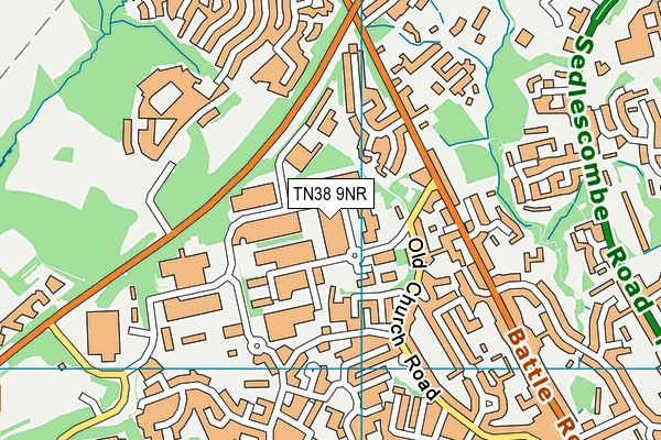 TN38 9NR map - OS VectorMap District (Ordnance Survey)