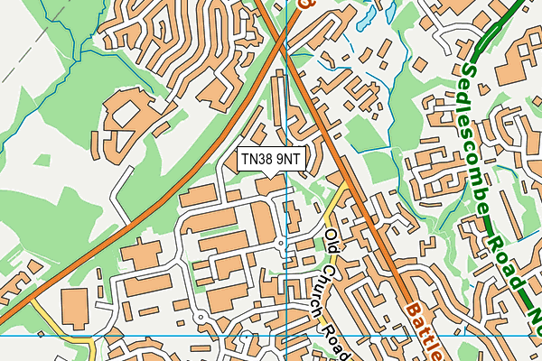 TN38 9NT map - OS VectorMap District (Ordnance Survey)