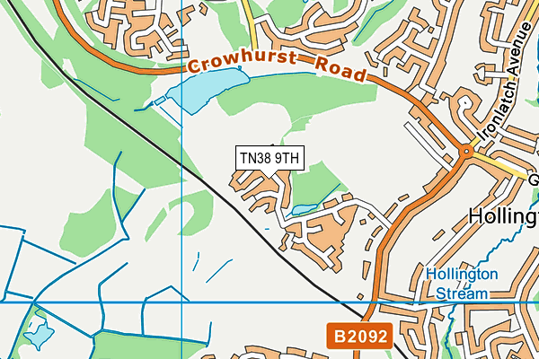TN38 9TH map - OS VectorMap District (Ordnance Survey)