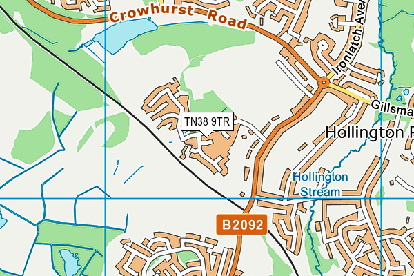 TN38 9TR map - OS VectorMap District (Ordnance Survey)