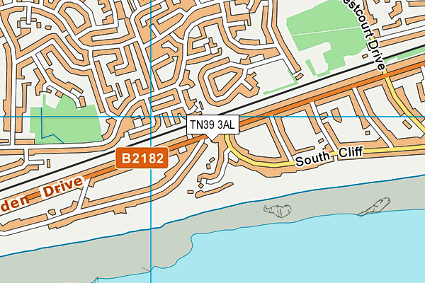 TN39 3AL map - OS VectorMap District (Ordnance Survey)