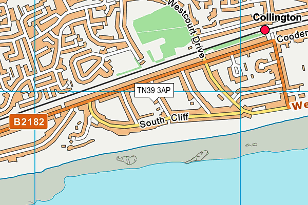 TN39 3AP map - OS VectorMap District (Ordnance Survey)