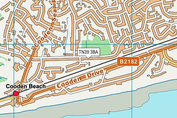 TN39 3BA map - OS VectorMap District (Ordnance Survey)