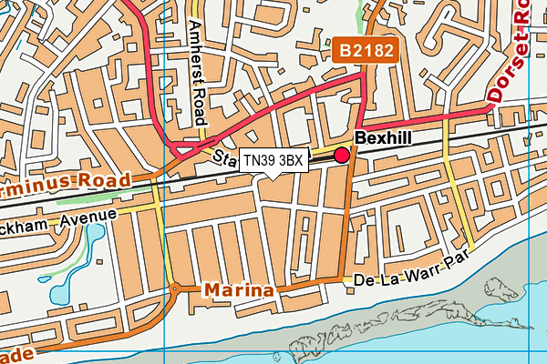 TN39 3BX map - OS VectorMap District (Ordnance Survey)