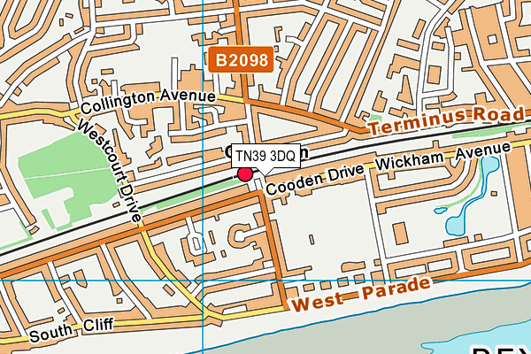 TN39 3DQ map - OS VectorMap District (Ordnance Survey)