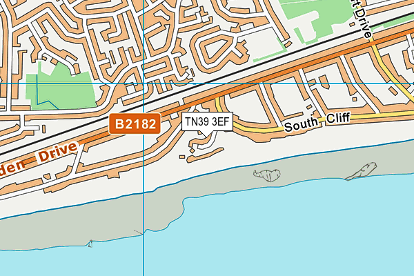 TN39 3EF map - OS VectorMap District (Ordnance Survey)