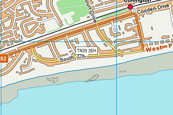TN39 3EH map - OS VectorMap District (Ordnance Survey)