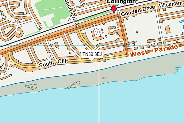 TN39 3EJ map - OS VectorMap District (Ordnance Survey)