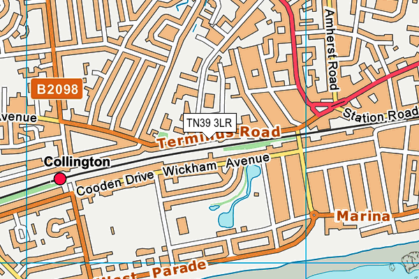 TN39 3LR map - OS VectorMap District (Ordnance Survey)