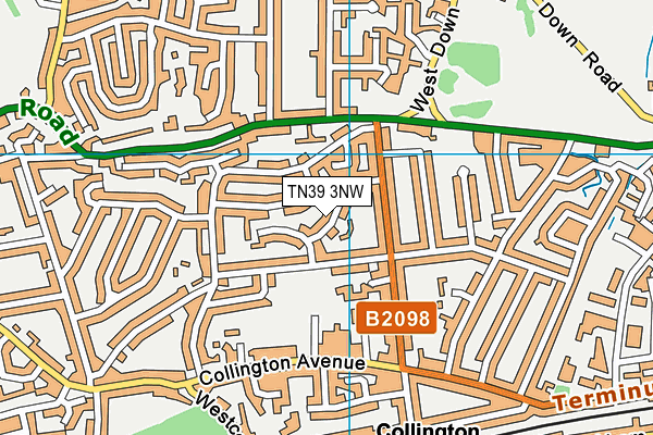 TN39 3NW map - OS VectorMap District (Ordnance Survey)