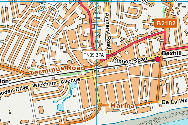 TN39 3PA map - OS VectorMap District (Ordnance Survey)
