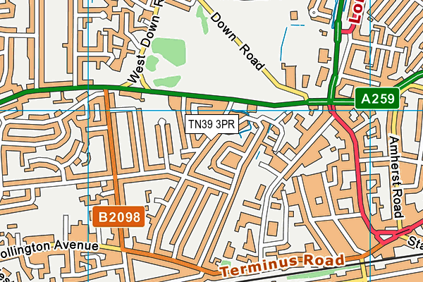 TN39 3PR map - OS VectorMap District (Ordnance Survey)