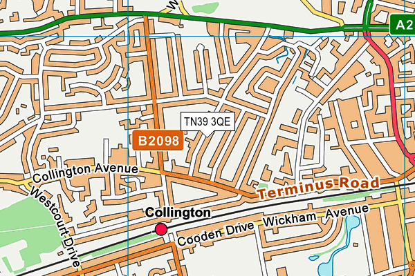 TN39 3QE map - OS VectorMap District (Ordnance Survey)