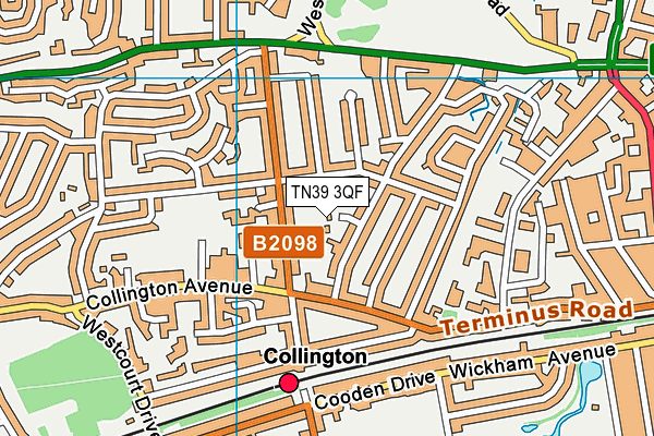 TN39 3QF map - OS VectorMap District (Ordnance Survey)